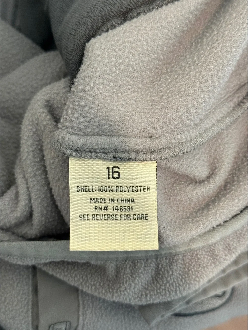 Drake Gray Sleeveless Fleece Vest Kids Size 16